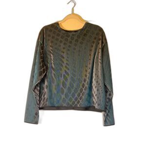 Nike Running Division L/S Top Blue‎ Gray Abstract Pattern Athletic